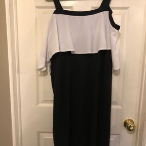 Michel Studio Black and White Dress